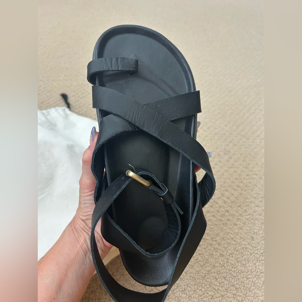 Black Strappy Sandals - Picture 3 of 10